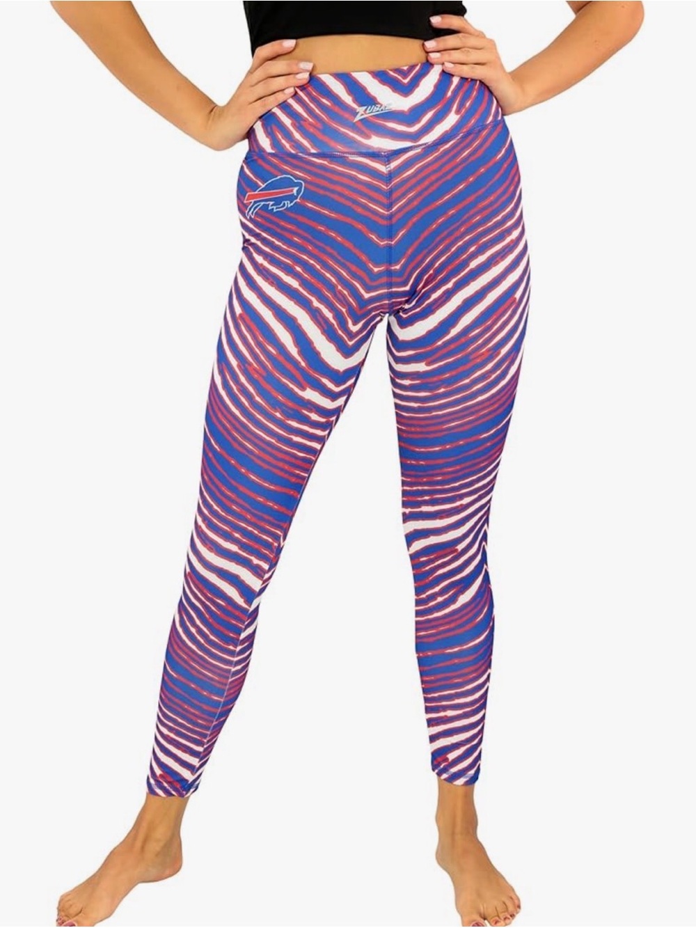 NFL team apparel buffalo bills Zebra-Print High-Rise Leggings
